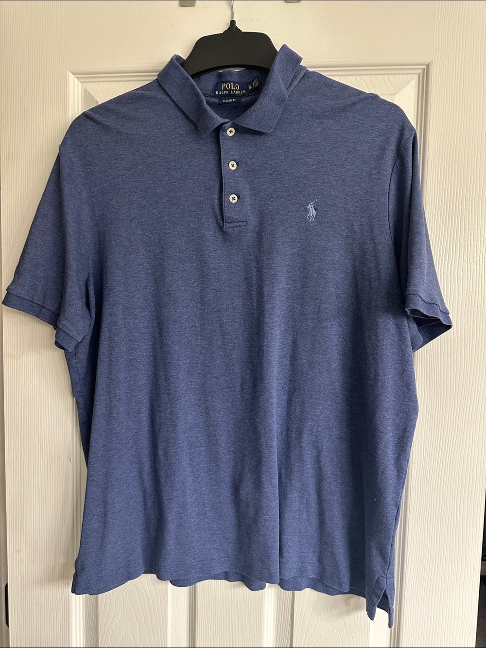 Polo by Ralph Lauren Heathered Navy Short-Sleeve Polo